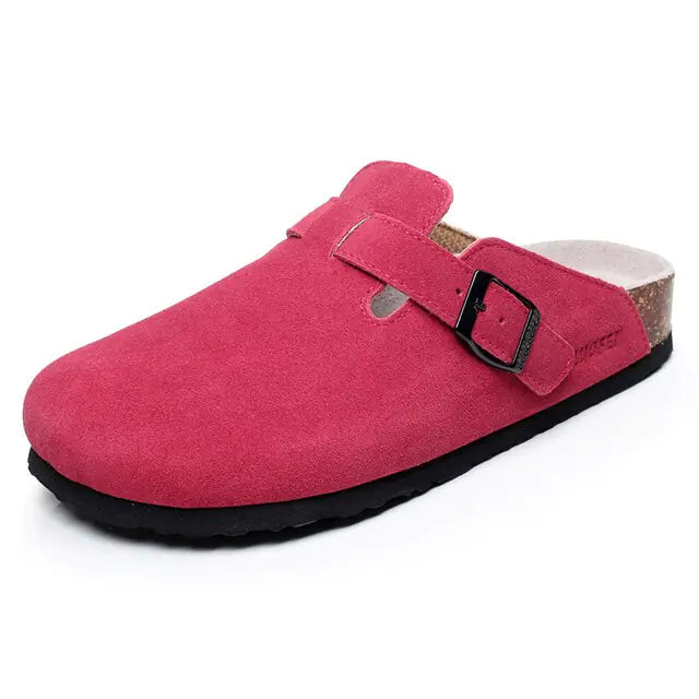 CozyStride™ - Summer Suede Cork Clogs with Adjustable Buckle