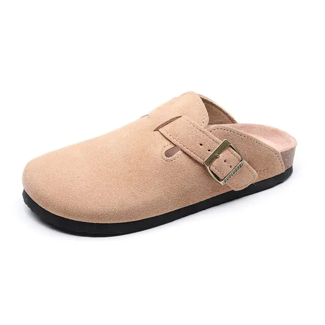 CozyStride™ - Summer Suede Cork Clogs with Adjustable Buckle